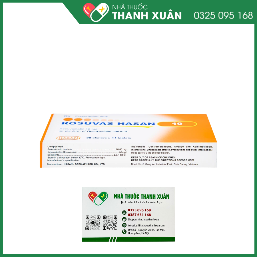 Rosuvas Hasan 10 điều trị tăng cholesterol máu